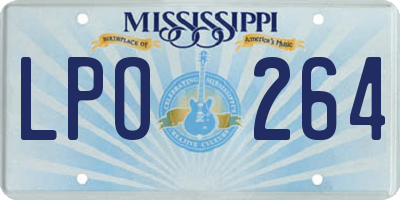 MS license plate LPO264