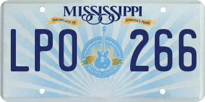 MS license plate LPO266