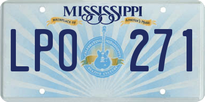 MS license plate LPO271