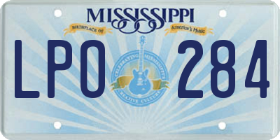MS license plate LPO284