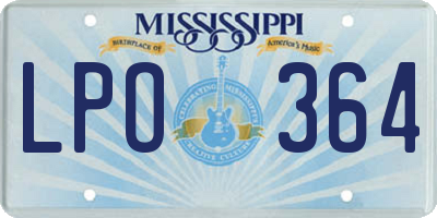 MS license plate LPO364