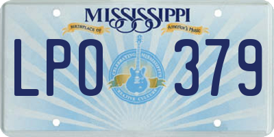 MS license plate LPO379