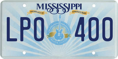MS license plate LPO400