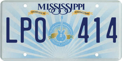 MS license plate LPO414