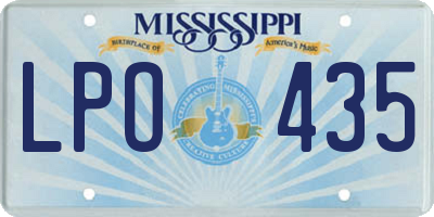 MS license plate LPO435