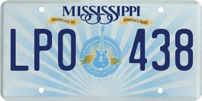 MS license plate LPO438