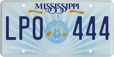 MS license plate LPO444