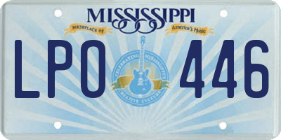 MS license plate LPO446