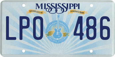 MS license plate LPO486