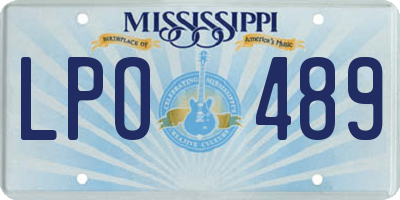 MS license plate LPO489