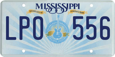 MS license plate LPO556