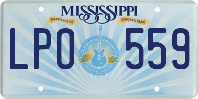 MS license plate LPO559