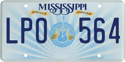 MS license plate LPO564