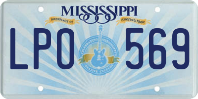 MS license plate LPO569
