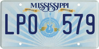 MS license plate LPO579