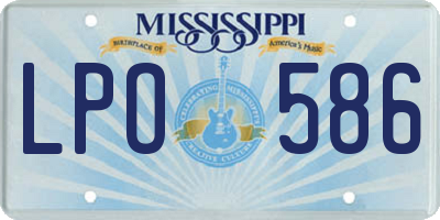 MS license plate LPO586