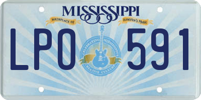 MS license plate LPO591
