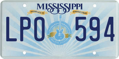 MS license plate LPO594