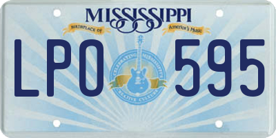 MS license plate LPO595
