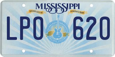 MS license plate LPO620