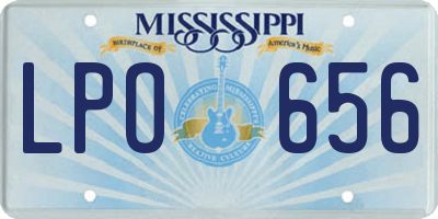 MS license plate LPO656