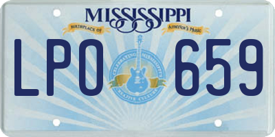 MS license plate LPO659