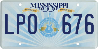 MS license plate LPO676