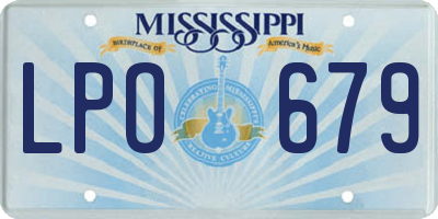 MS license plate LPO679
