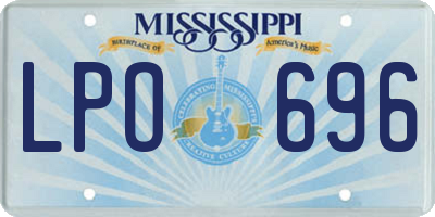 MS license plate LPO696