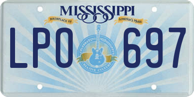 MS license plate LPO697