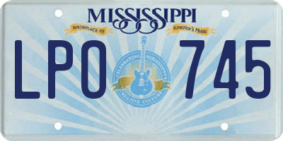 MS license plate LPO745