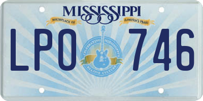 MS license plate LPO746
