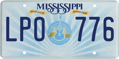MS license plate LPO776