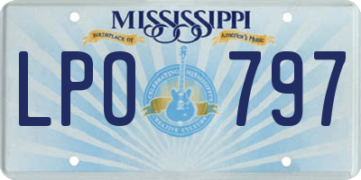 MS license plate LPO797