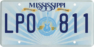 MS license plate LPO811