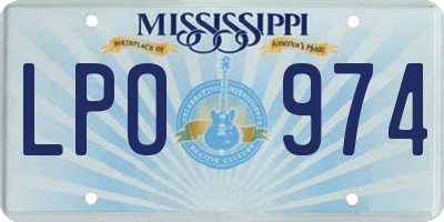 MS license plate LPO974