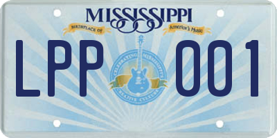 MS license plate LPP001