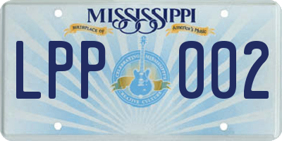 MS license plate LPP002