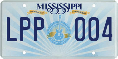 MS license plate LPP004
