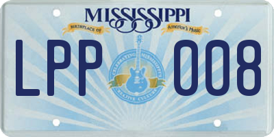 MS license plate LPP008