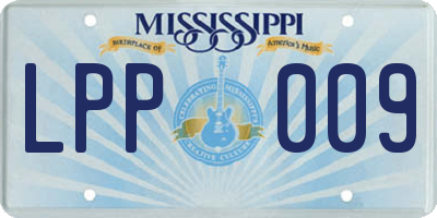 MS license plate LPP009