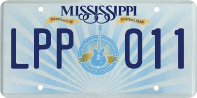 MS license plate LPP011