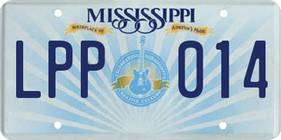 MS license plate LPP014