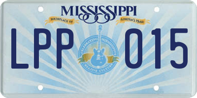 MS license plate LPP015