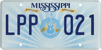 MS license plate LPP021