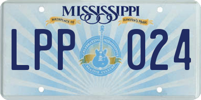 MS license plate LPP024