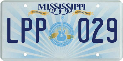 MS license plate LPP029
