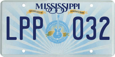 MS license plate LPP032