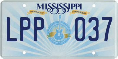 MS license plate LPP037