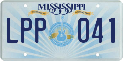 MS license plate LPP041